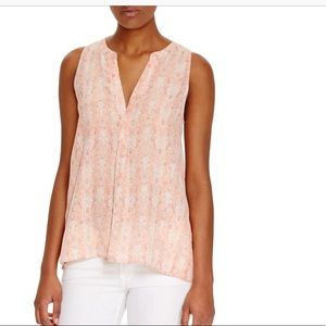 Joie Aruna printed silk tank in pink